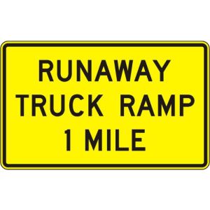 Runaway Truck Ramp Sign - W7-4