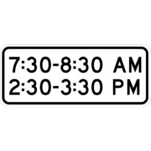 Time Of Day Sign - S4-1