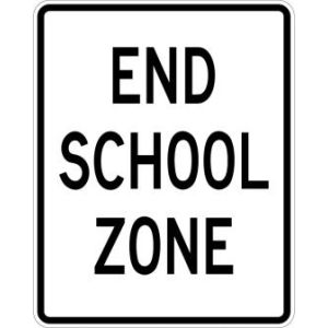 End School Zone Sign - S5-2