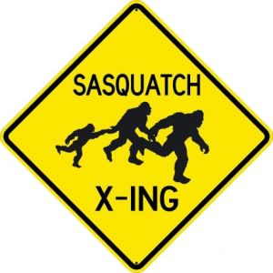 Sasquatch Crossing Sign - W10