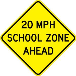 School Speed Zone Ahead Sign - S4-5a