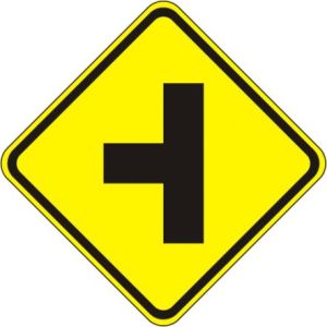 Side Road Left (symbol) Sign - W2-2L