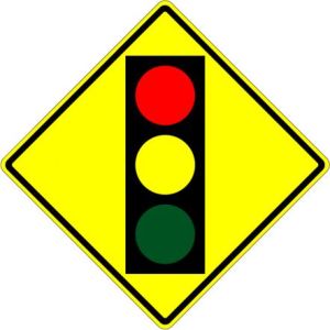 Signal Ahead (symbol) Sign - W3-3