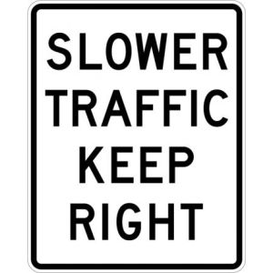 Slower Traffic Keep Right Sign - R4-3