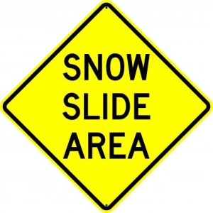 Snow Slide Area Sign - W41