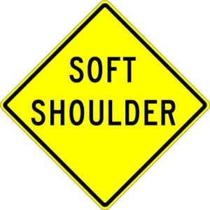 Soft Shoulder Sign  - W8-4