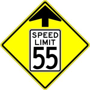 Speed Reduction Ahead Sign - W3-5