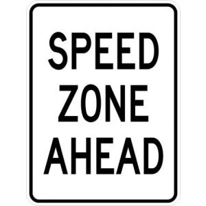 Speed Zone Ahead Sign - R2-5c