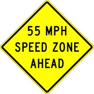 Speed Zone Ahead Sign - W3-5A