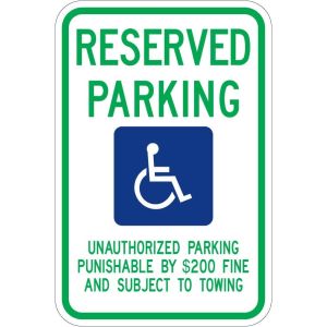 Tennessee Handicap Parking Sign - R7-8tn