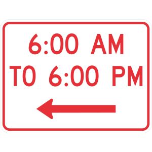 Times of Day (plaque) Sign - R8-3hP
