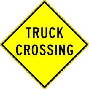 Truck Crossing Sign  - W8-6