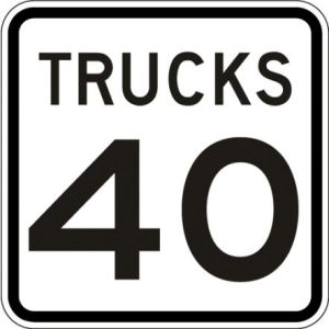 Truck Speed Limit Sign - R2-2