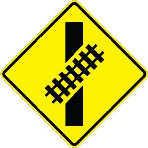 Skewed Railroad Crossing Sign - W10-12