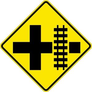 Parallel Railroad Crossing Sign - W10-2R