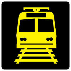 Light Rail Activated Sign - W10-7