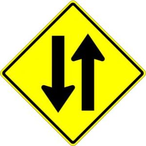 Two-way Traffic Signs - W6-3