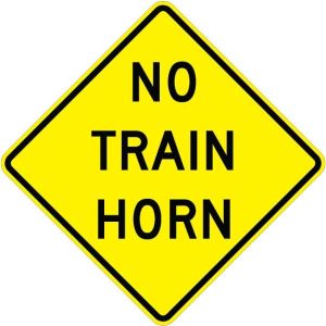 No Train Horn Sign - W10-9