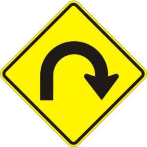  Hairpin Curve Sign - W1-11R