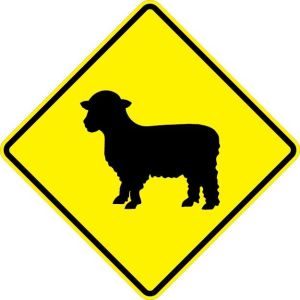 Sheep Sign - W11-17