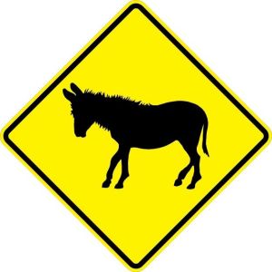 Donkey Sign - W11-19