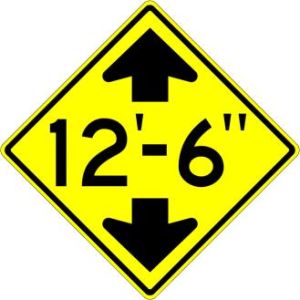 Low Clearance Sign - W12-2