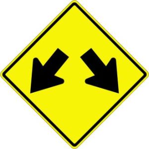 Double Arrow Sign - W12-1