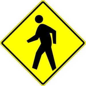 Pedestrian Crossing Sign - W11-2