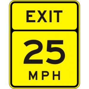 Advisory Exit Speed Sign - W13-2