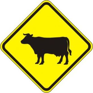 Cattle Crossing Sign - W11-4