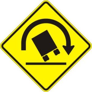 Truck Rollover Warning Sign - W1-13