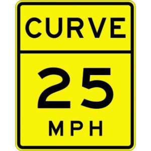 Advisory Speed Curve Sign - W13-5