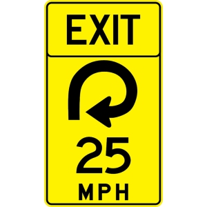 Advisory Speed (Exit) Sign - W13-6
