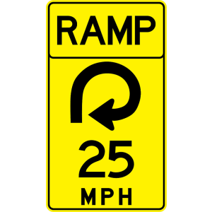 Advisory Speed (Ramp) Sign - W13-7
