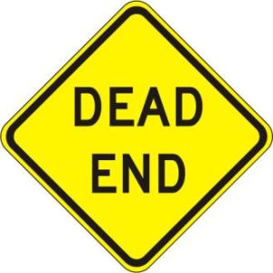 Dead End Warning Sign - W14-1