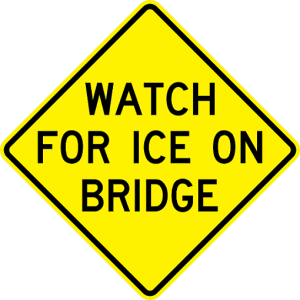 Watch For Ice On Bridge  - W19-2