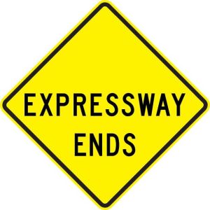 Expressway Ends Sign - W19-4