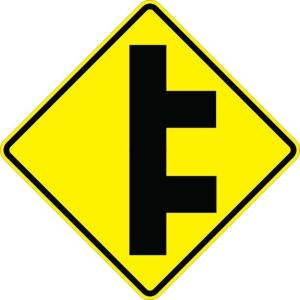 Side Roads From Right Sign - W2-8R