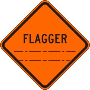 Flagger (distance) Sign - W20-7