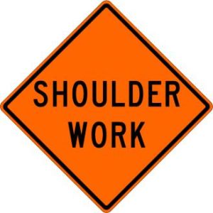 Shoulder Work Sign - W21-5-O