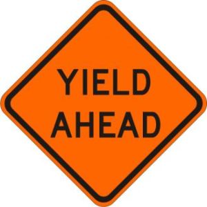 Yield Ahead Sign - W3-2a-O