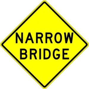 Narrow Bridge Sign - W5-2