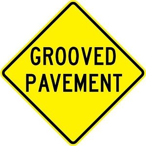 Grooved Pavement Sign - W8-15