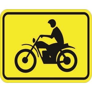 Motorcycle Plaque Sign - W8-15P