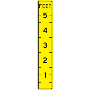 Flood Gauge Sign - W8-19
