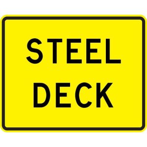 Steel Deck Sign - W8-5B