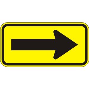 Warning Arrow Right Sign - W1-6R