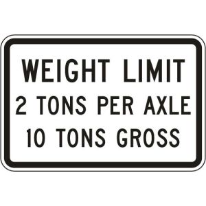 Weight Limit Signs - R12-4