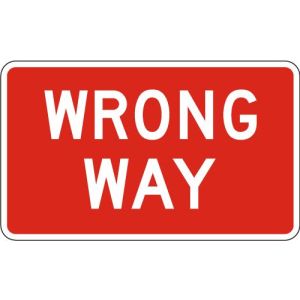 Wrong Way Sign - R5-1a
