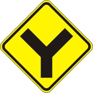 Y Intersection Sign  - W2-5